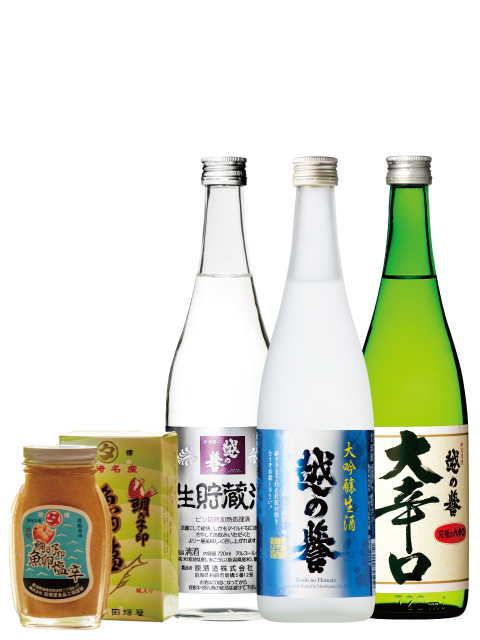 越の誉の夏のおすすめ日本酒と日本海の恵み珍味のお得なセット 漁師の晩酌セット