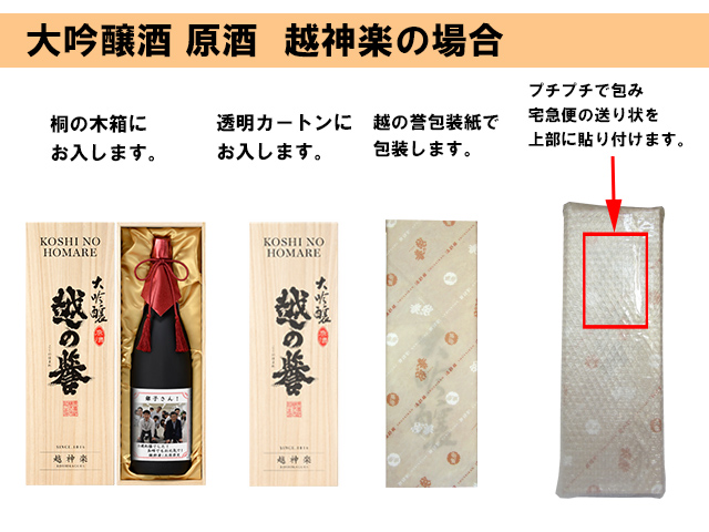 包装姿　写真入り大吟醸　説明画像